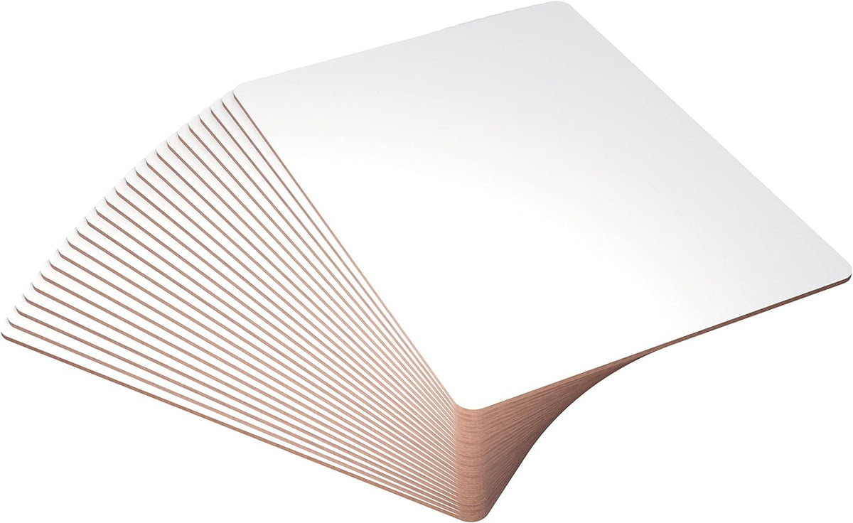 Dry Erase Lapboards - Student Single Sided Whiteboards - 25 Pack - 9" x 12"