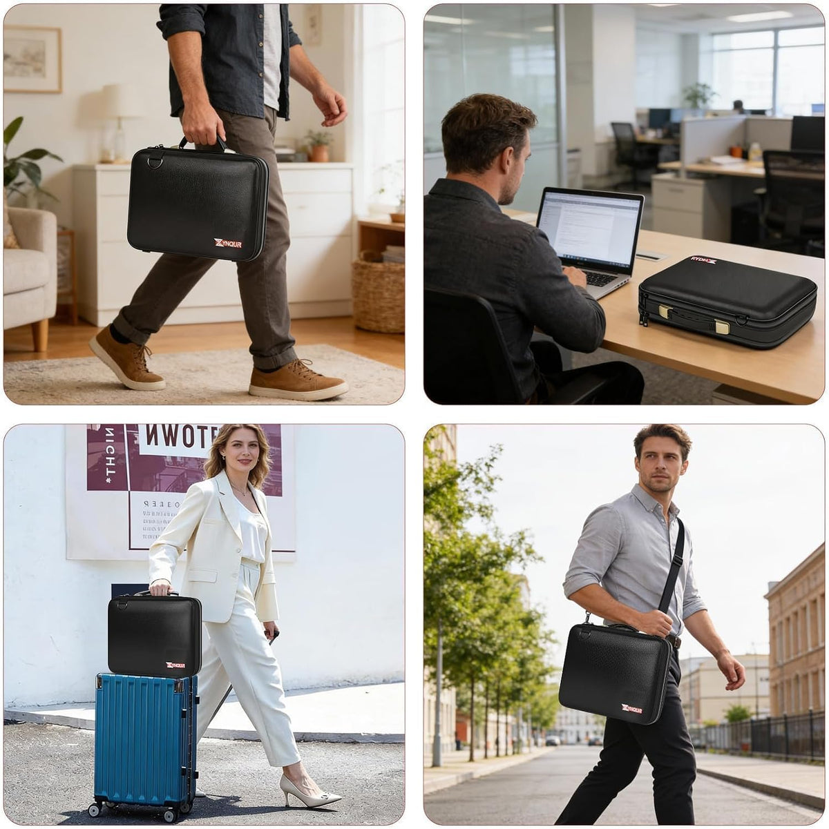 3200℉ Fireproof Briefcase 15.6in Laptop, Legal Size Organizer Filer