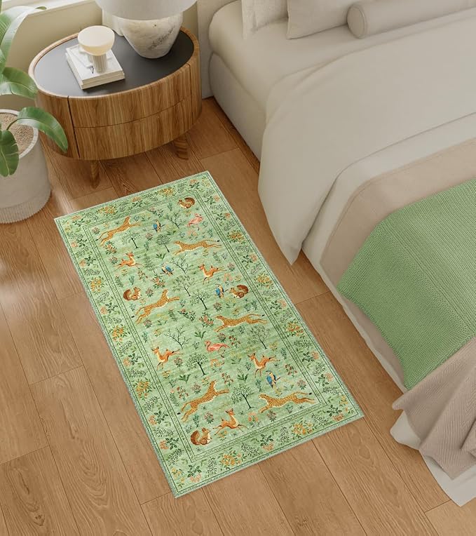 DUKINO 2x4 Rug for Hallway, Washable Kitchen Runner Rug
