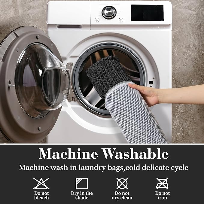 RESARE Waffle Bathroom Runner Rugs, Super Absorbent Bath Mat Non Slip Washable