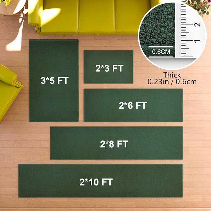 Runner Rug with Non Slip Rubber Backing, Washable Soft Floor Carpet