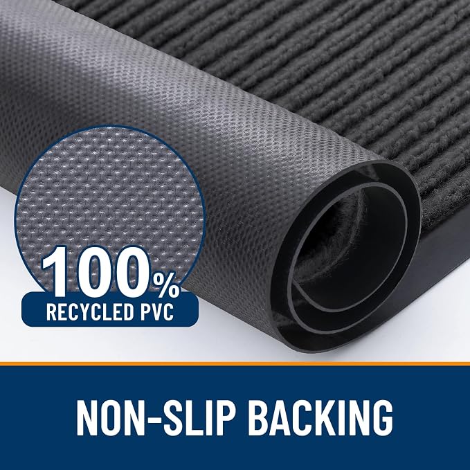 OLANLY Front Door Mat Indoor Outdoor Entrance, Waterproof Heavy Duty Doormat