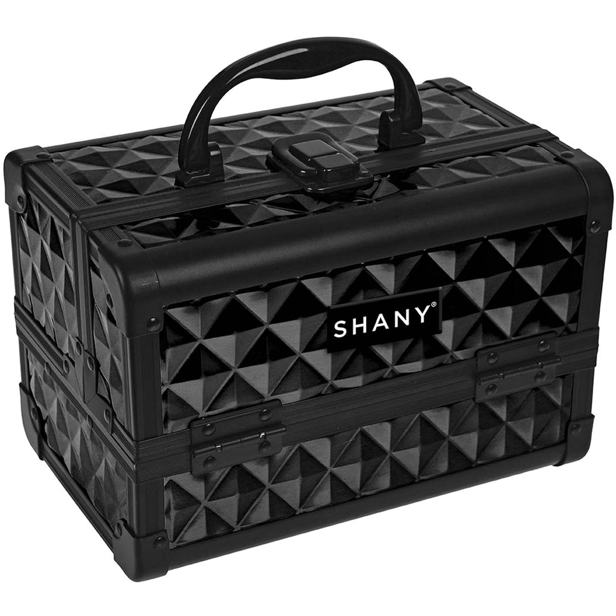 SHANY Chic Makeup Train Case Cosmetic Box Portable Makeup Case Cosmetics Beauty Organizer Jewelry storage with Locks, Multi trays Makeup Storage Box with Makeup Mirror - Twilight