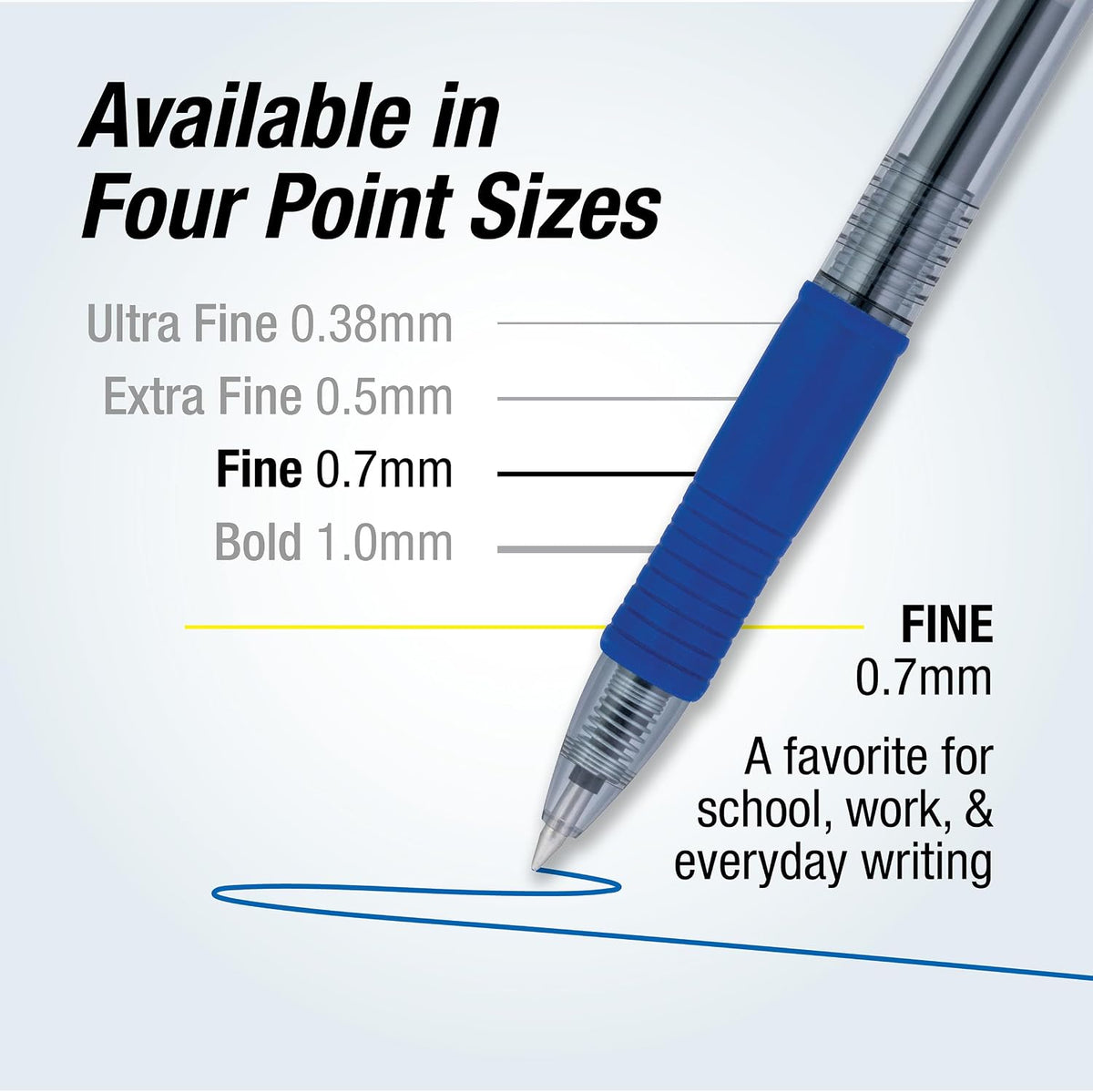 Pilot G2 Premium Gel Pens, Blue Pens, Fine Point 0.7 mm, Tub of 48, Blue