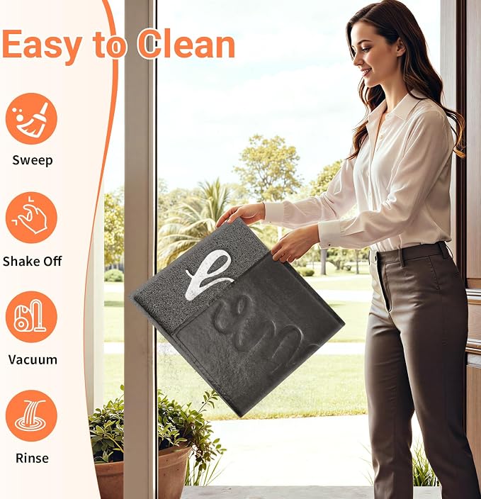 StepLively Door Mat Home Welcome Mats Outdoor and Indoor, Heavy-Duty