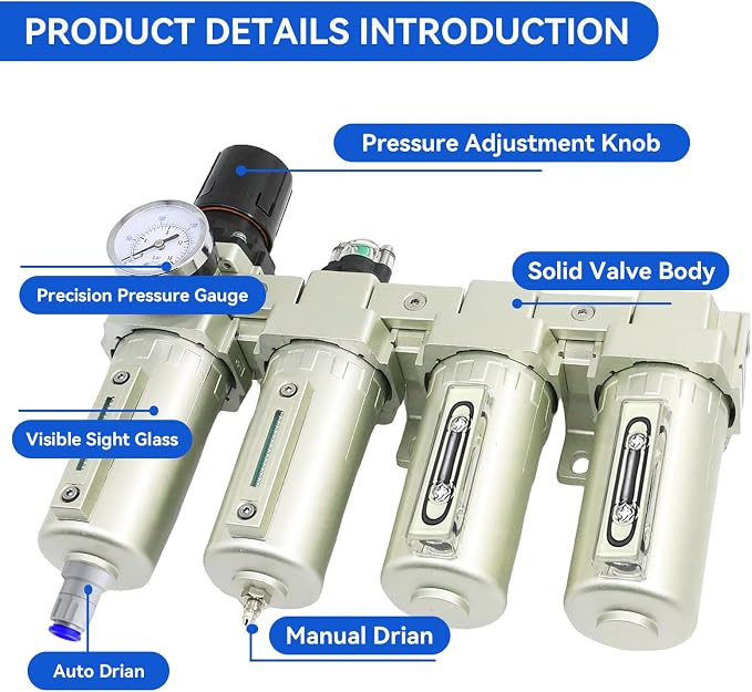 3/4" NPT Industrial Grade 4 Stage Air-Dryer-for-Compressor,