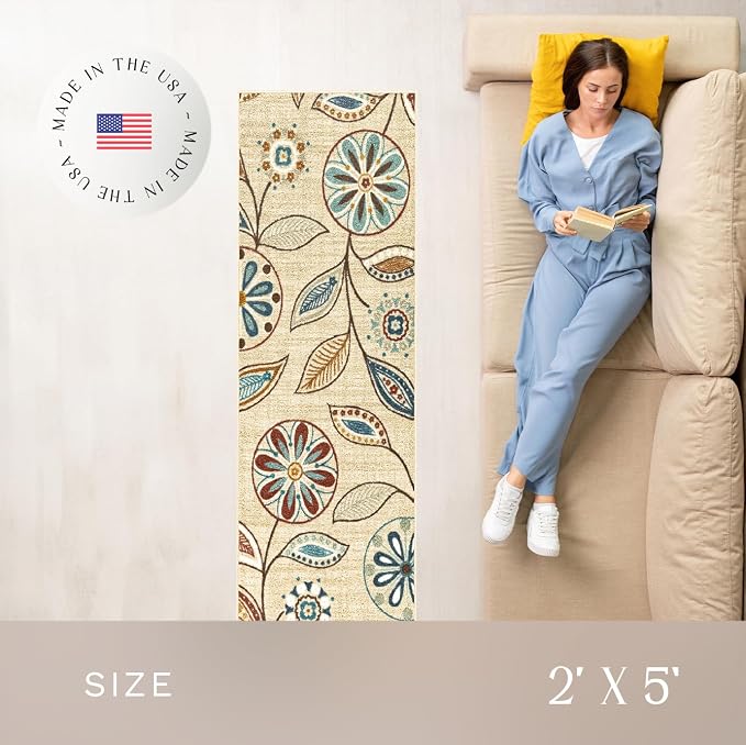 Maples Rugs Reggie Floral Runner Rug