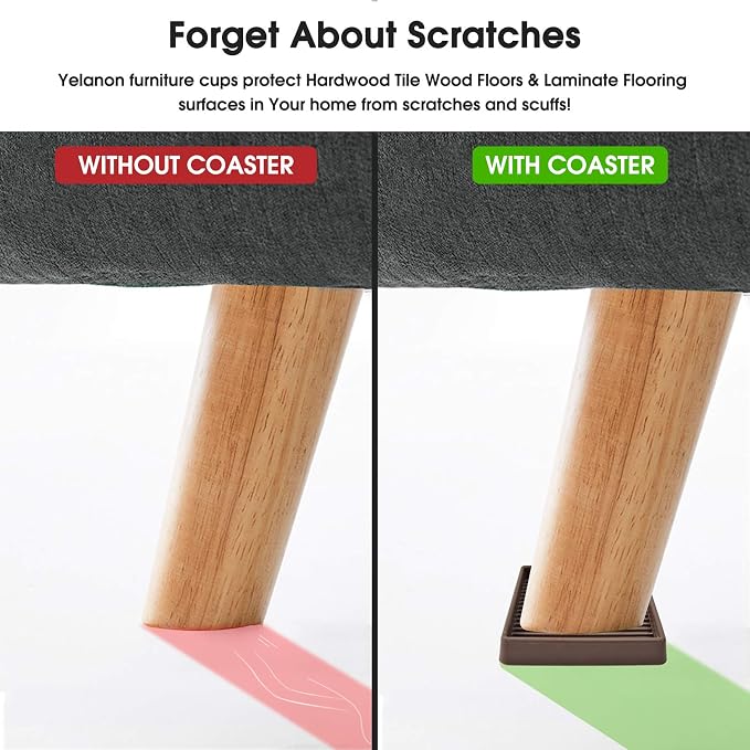 Furniture Coasters, Rubber Furniture Feet, Anti Slide Floor Protector