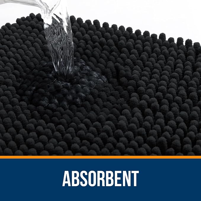 OLANLY Large Bathroom Rugs 45x27, Extra Soft Absorbent Chenille Bath Rugs