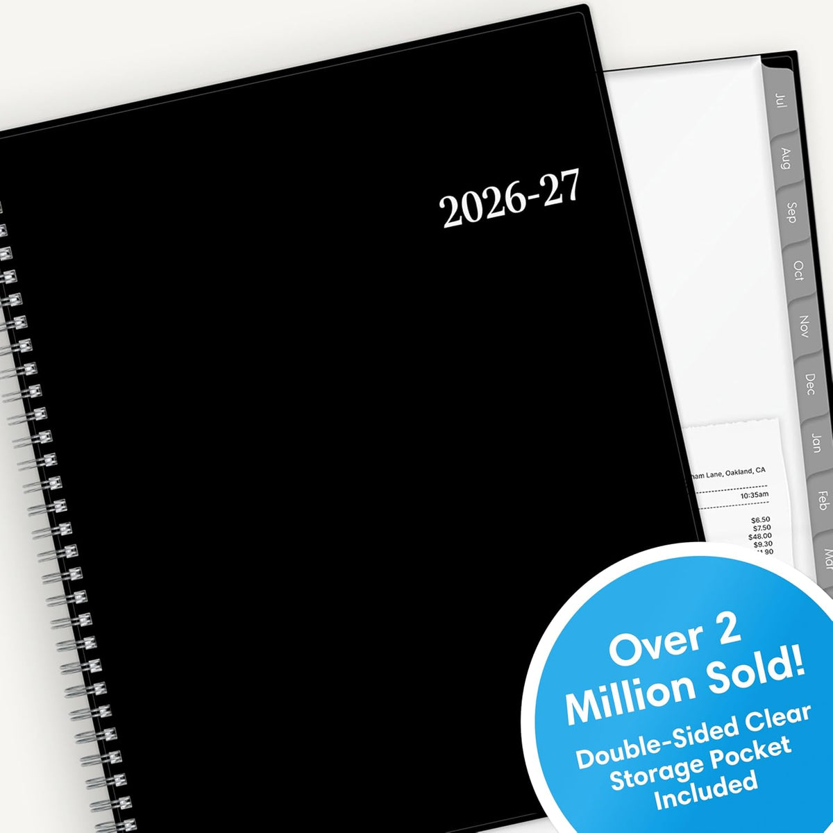 Blue Sky 2026-2027 Weekly and Monthly Academic Year Planner Calendar, July 2026 - June 2027, 8.5" x 11", Flexible Cover, Wirebound, Laminated Tabs, Enterprise (Pack of 2)