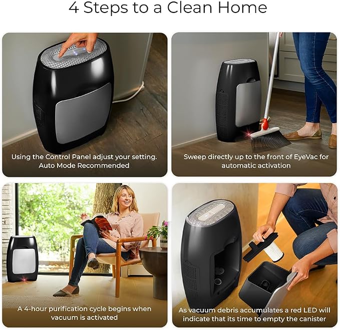 EyeVac Air 2-in-1 HEPA Air Purifier & Touchless Vacuum Automatic Dustpan