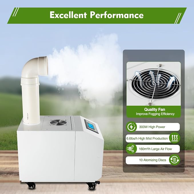 Agricultural Ultrasonic Humidifier, 3kg/h Fog Output Commercial Humidifier