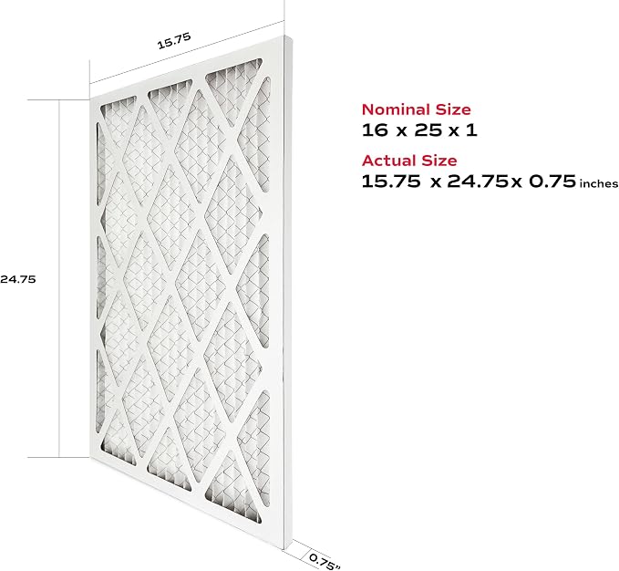 True Blue 16x25x1 MERV 11 Allergen Air Filter | Electrostatic Pleated HVAC