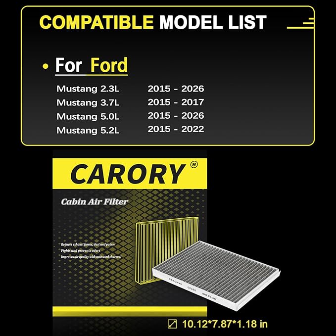 Cabin Air Filter w/Activated Carbon