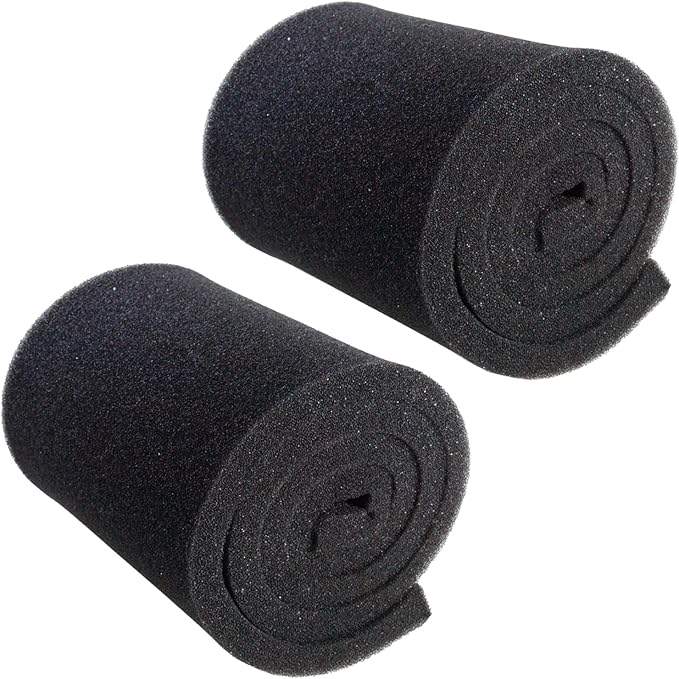 AQUANEAT 2 Pack Aquarium Bio Sponge Filter Media Pad Cut-to-Size Open Cell Foam