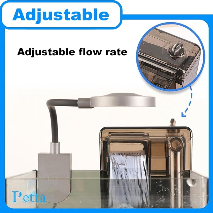 Hang on Back Fish Tank Filter for 3-5 Gallon Aquariums