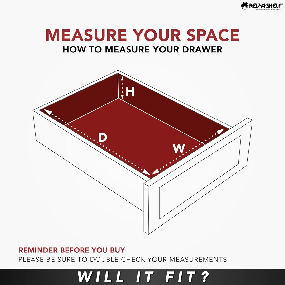 Rev-A-Shelf Trimmable Pegboard Drawer Divider Organizer, 24" x 21"