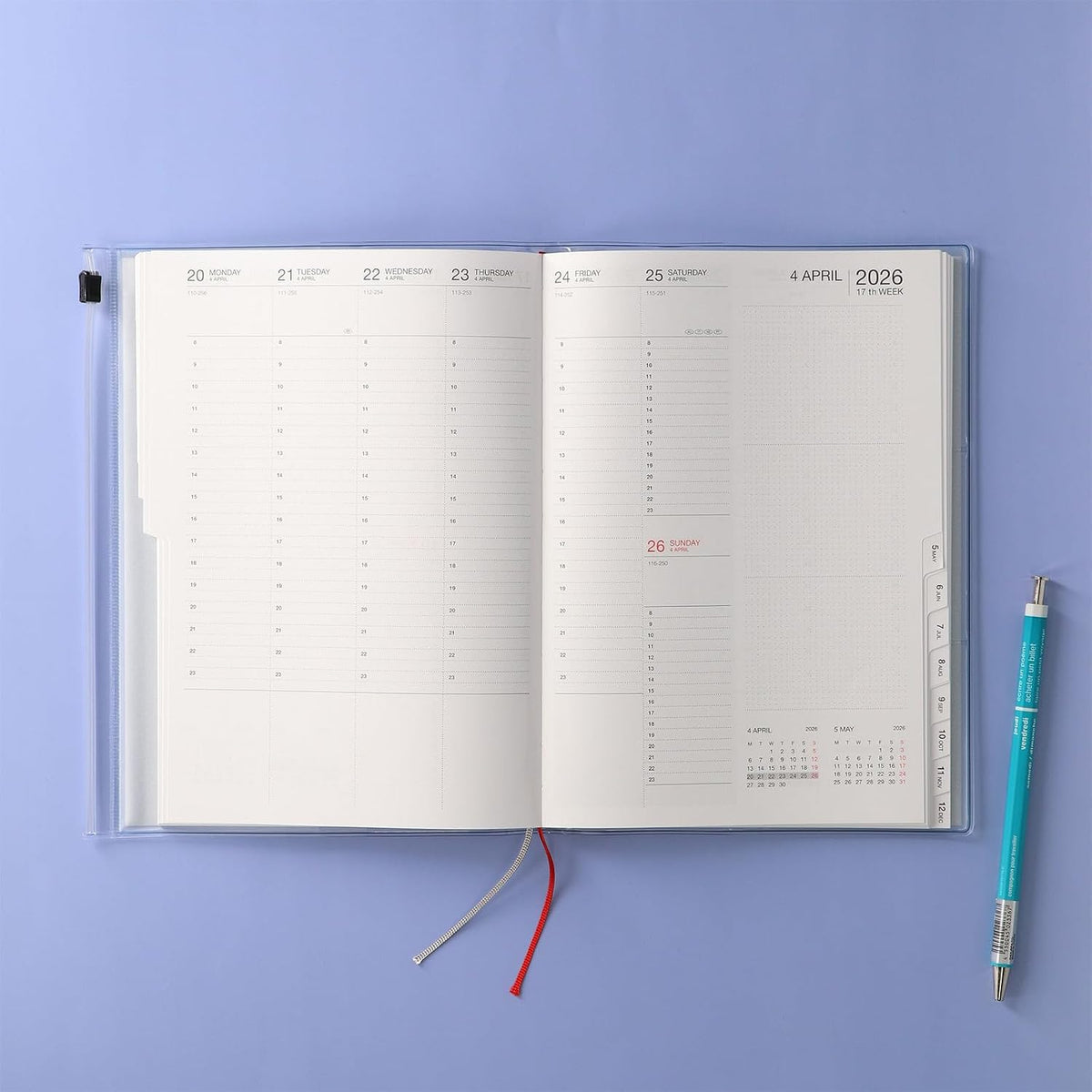 MARK'S 2025/26 Pocket Calendar, A5 Mountain, Blue: From September 2025 to December 2026