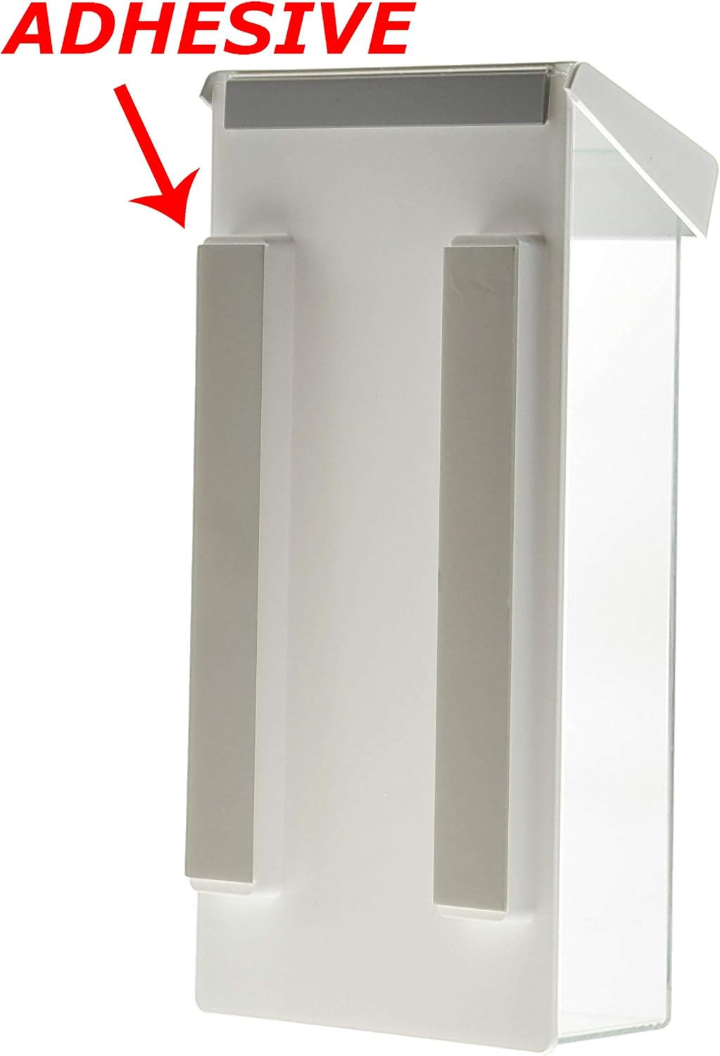 Marketing Holders Outdoor Brochure Holder for 4" x 9" Rack Cards and 3.5" x 2" with White Lid Wall Mount Outside Bin Business Cards Signs or Real Estate Box for Literature Clear Acrylic