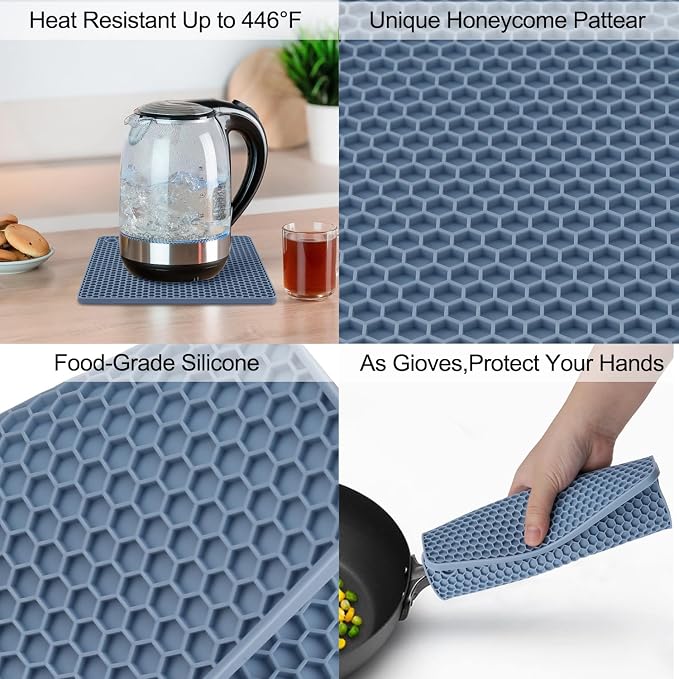 4 Pack Silicone Trivet Mat, Silicone Trivets