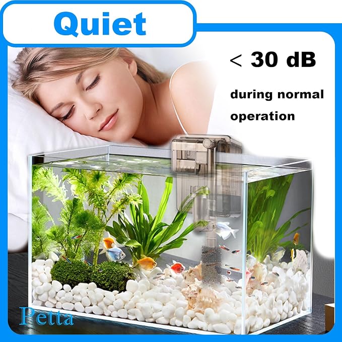 Hang on Back Fish Tank Filter for 3-5 Gallon Aquariums