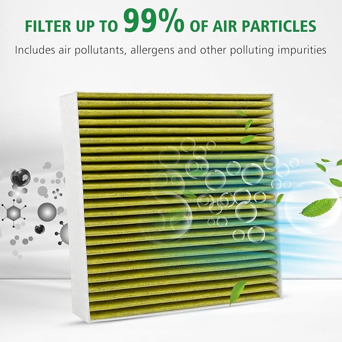 3PCS Cabin Engine Air Filter Kit Fits