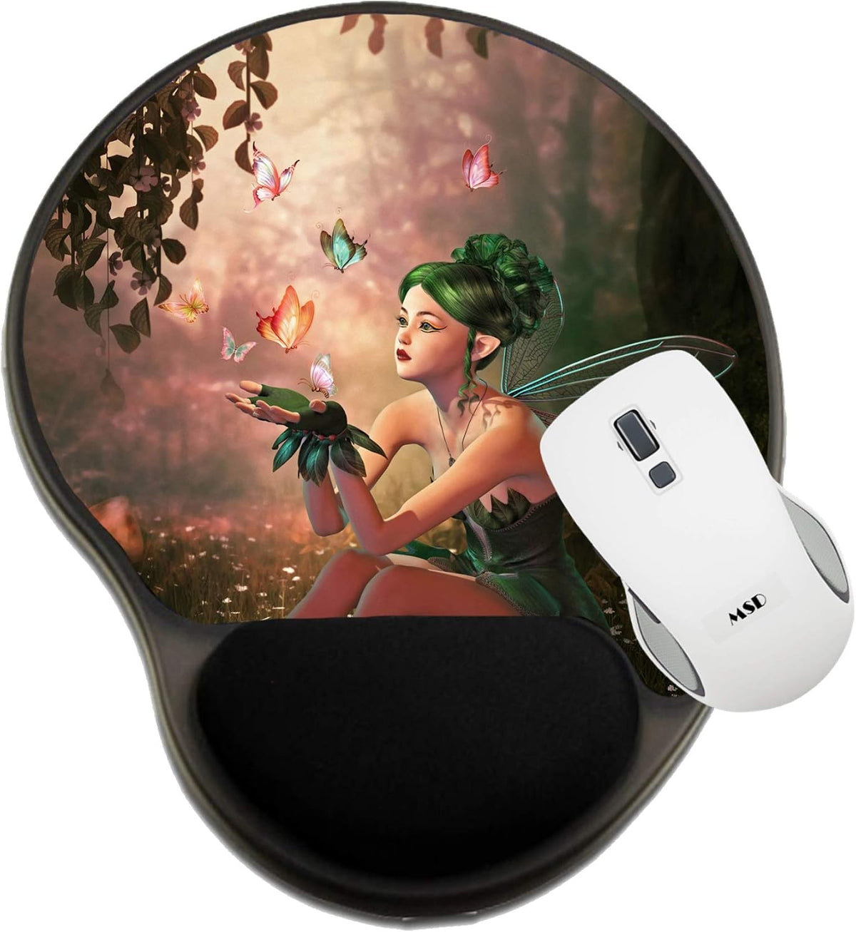 MSD Mousepad Wrist Rest Protected Mouse Pads, Mat with Wrist Support, Image ID: 28921346 3D Computer Graphics of a Fairy a