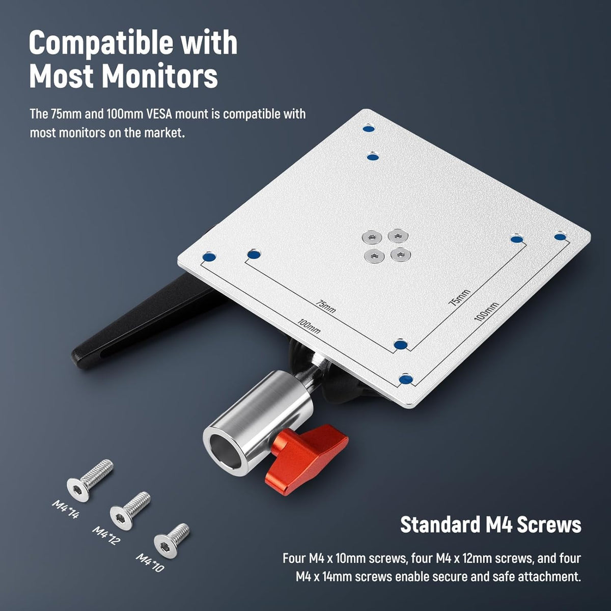 NEEWER Monitor Mount Adapter with VESA Mount, Aluminum Alloy, MA001