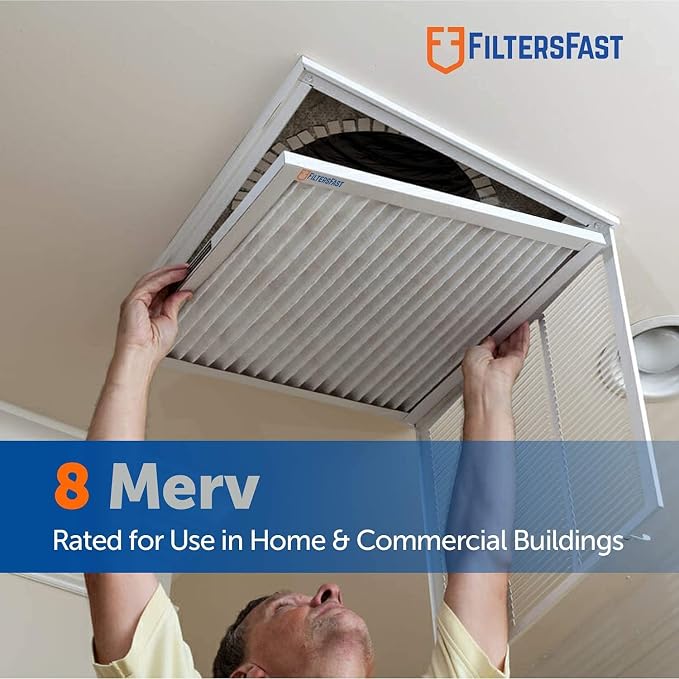 Filters Fast 14x25x2 Pleated Air Filter Merv 8, 2” AC Furnace Air Filters