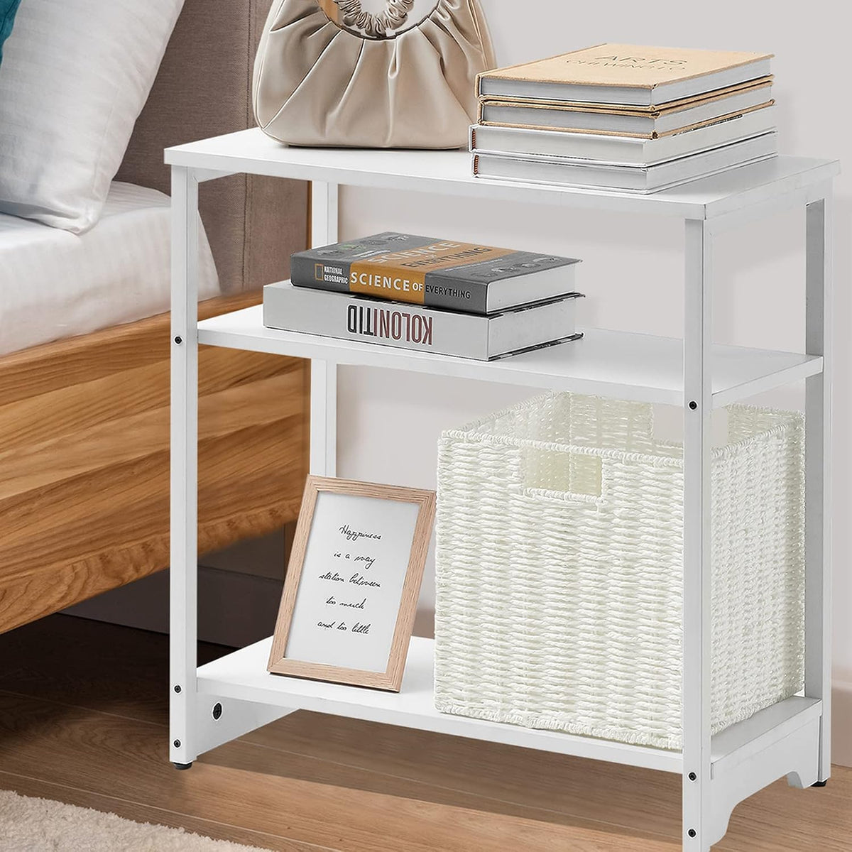 Vagusicc Wicker Storage Basket, Set of 2 Hand-Woven Wicker Baskets for Organizing, Foldable Cube Storage Basket Bins, 13 Inch Large Wicker Storage Baskets for Shelves & Decor, White (13''x13''x13'')