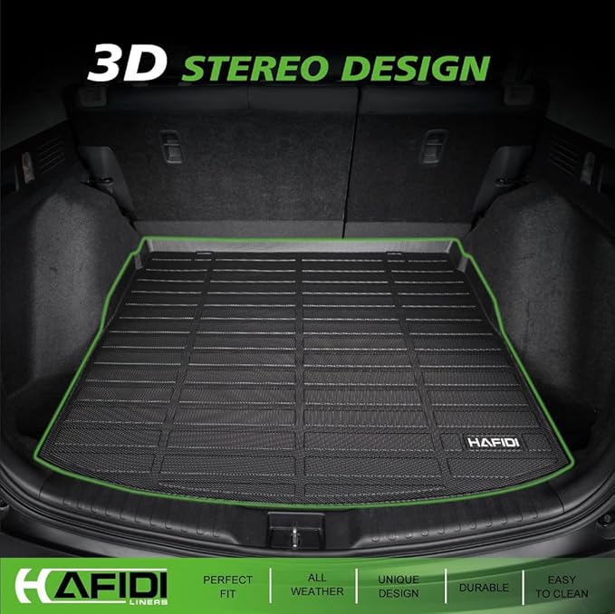 HAFIDI® Floor Mats & Cargo Liner for 2016-2022 Toyota Prius (Not for Prius Prime & Prius v & Prius c) Car Mats for Prius All Weather Floor Liners Protection TPE Automotive Accessories - Black