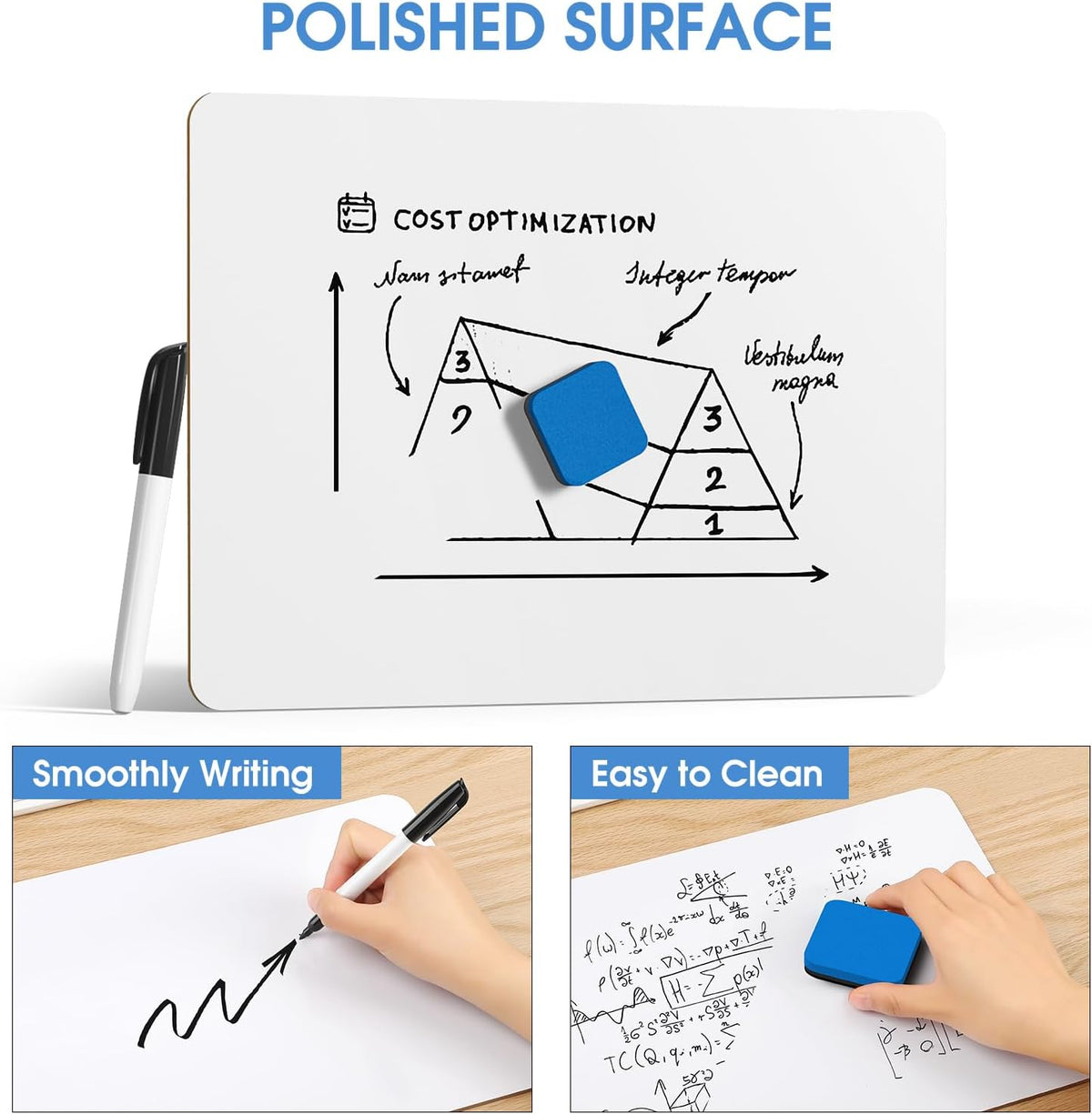 MaxGear Double Sided Dry Erase Board, 9'' x 12'' Small White Board, 24 Pack