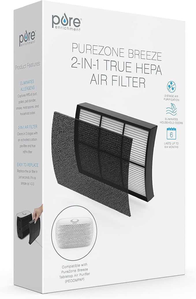 Pure Enrichment® Genuine 2-in-1 True HEPA Official Replacement Filter
