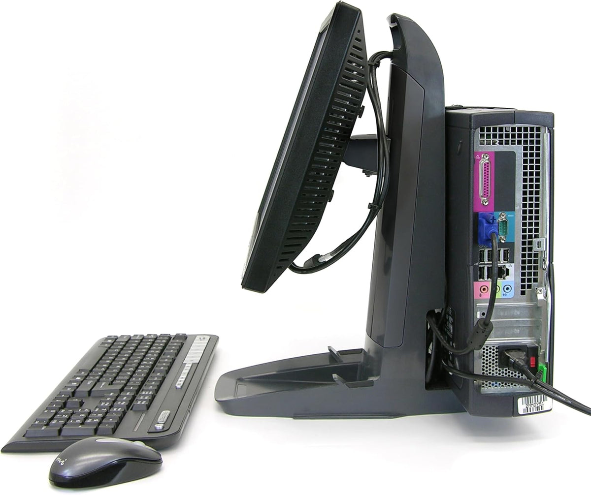 Ergotron – Neo-Flex All in One Stand for Desk, VESA Mount – for Screens Up to 24 Inches, 6 to 16 lbs – CPU Strap