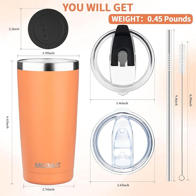 MEZMUT 20oz Insulated Tumbler Travel Coffee Mug