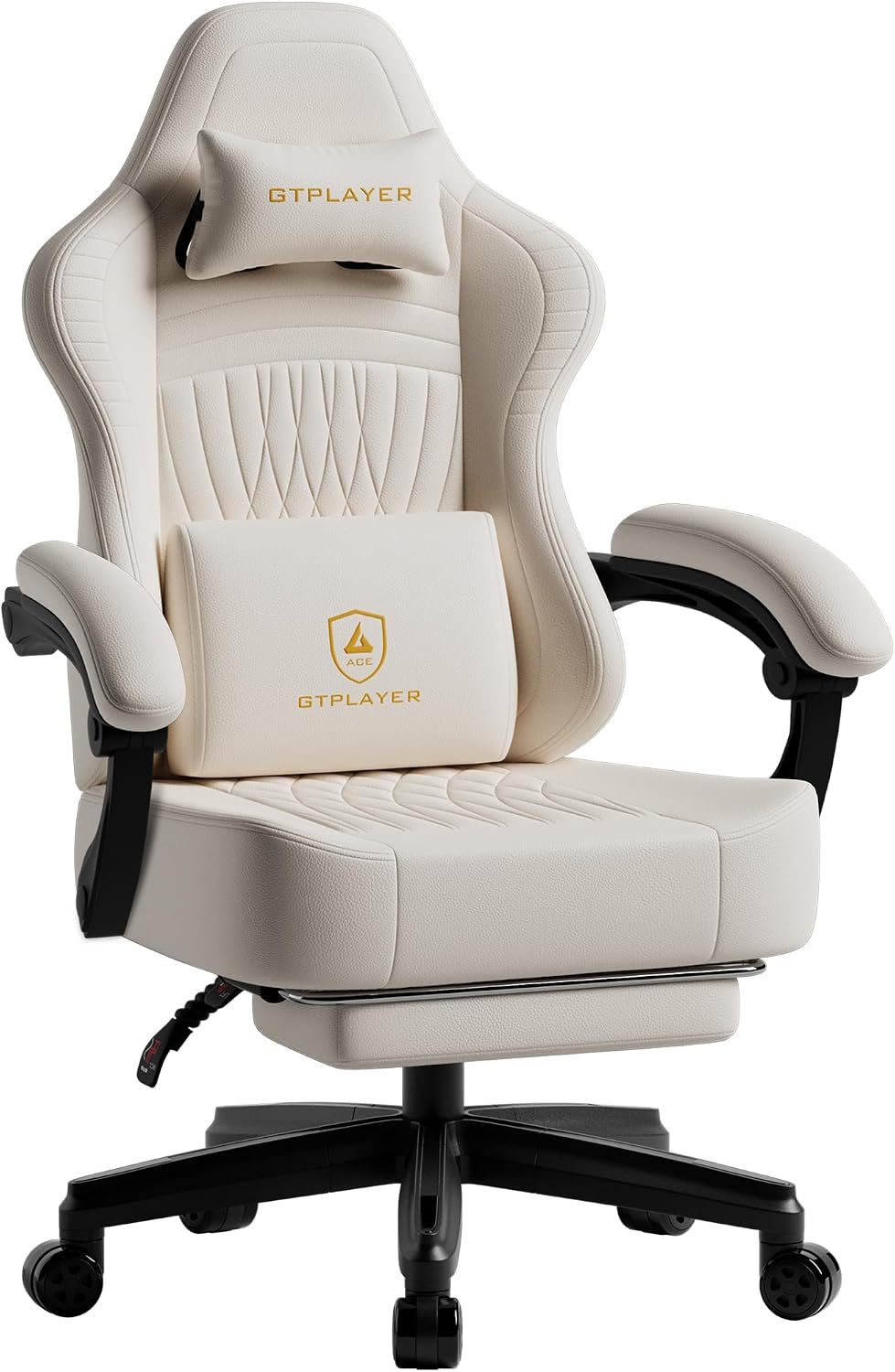 GTPLAYER Gaming Chair, Comfort Computer Office Chair for Adults, Beige New