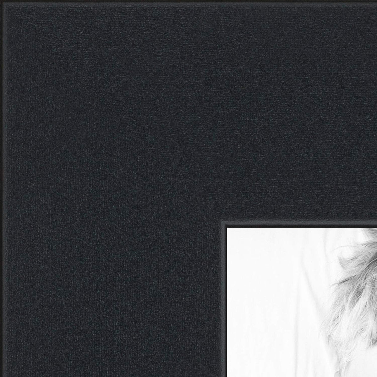 ArtToFrames PinPix 12x36 Inch Custom Cork Bulletin Board. This Waves in Black and White Pin Board Has a Fabric Style Canvas Finish, in a Satin Black Frame (PinPix-194-12x36_FRBW26079)