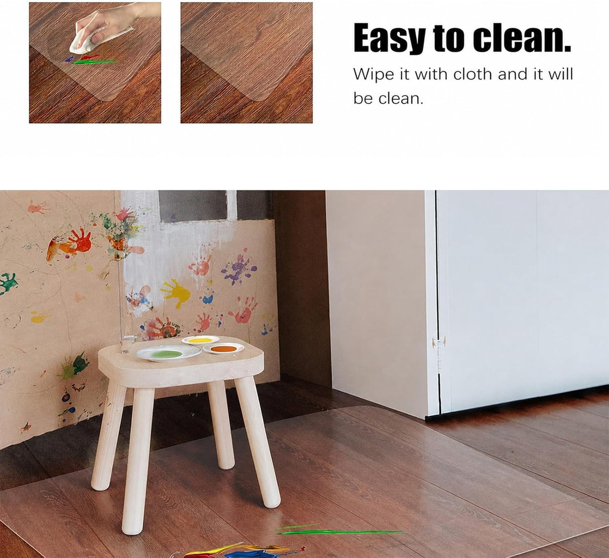 Kuyal Clear Chair mat for Hardwood Floor, 30 x 48 inches