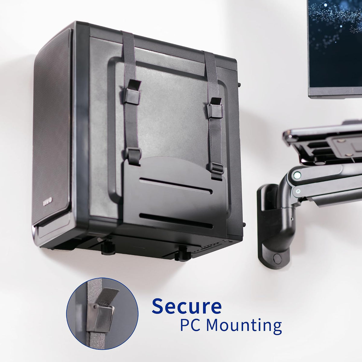 VIVO Monitor & Keyboard Counterbalance Sit-Stand Wall Mount, STAND-SIT1WD