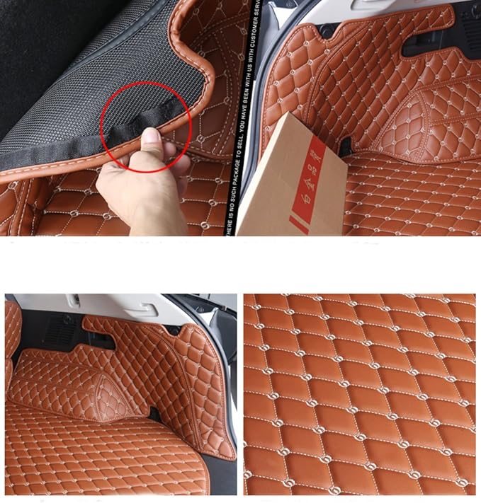 Custom Fit Pet Trunk Mat Cargo Liner Floor Mats for Mercedes GLE GLE300 GLE320 GLE350 GLE400 Before 2020-3D Laser Largest Coverage, Heavy Duty, Weatherbeater Black w/Gold Stitching