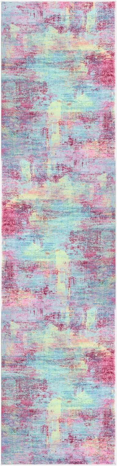 IOHOUZE Abstract Runner Rug 2x8 Ft Washable Runners