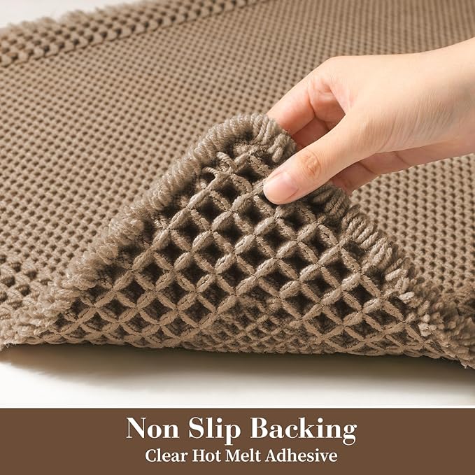 RESARE Waffle Bath Mat for Bathroom, Super Absorbent Bathroom Rugs Non Slip