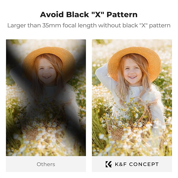 K&F CONCEPT 52mm Black Diffusion Mist Effect 1/4 & Variable ND2-32 & Circular