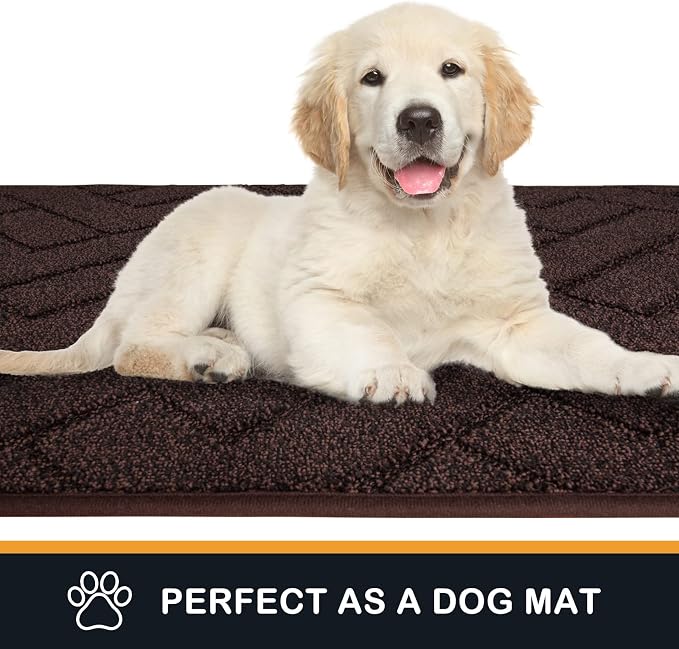 PURRUGS Dirt Trapping Door Mat 32" x 47", Non-Slip Machine Washable Entry Rug