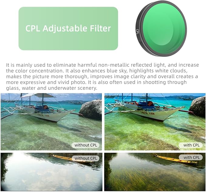 CPL Filter Compatible with Insta360 GO Ultra Camera Accessories CPL Circular