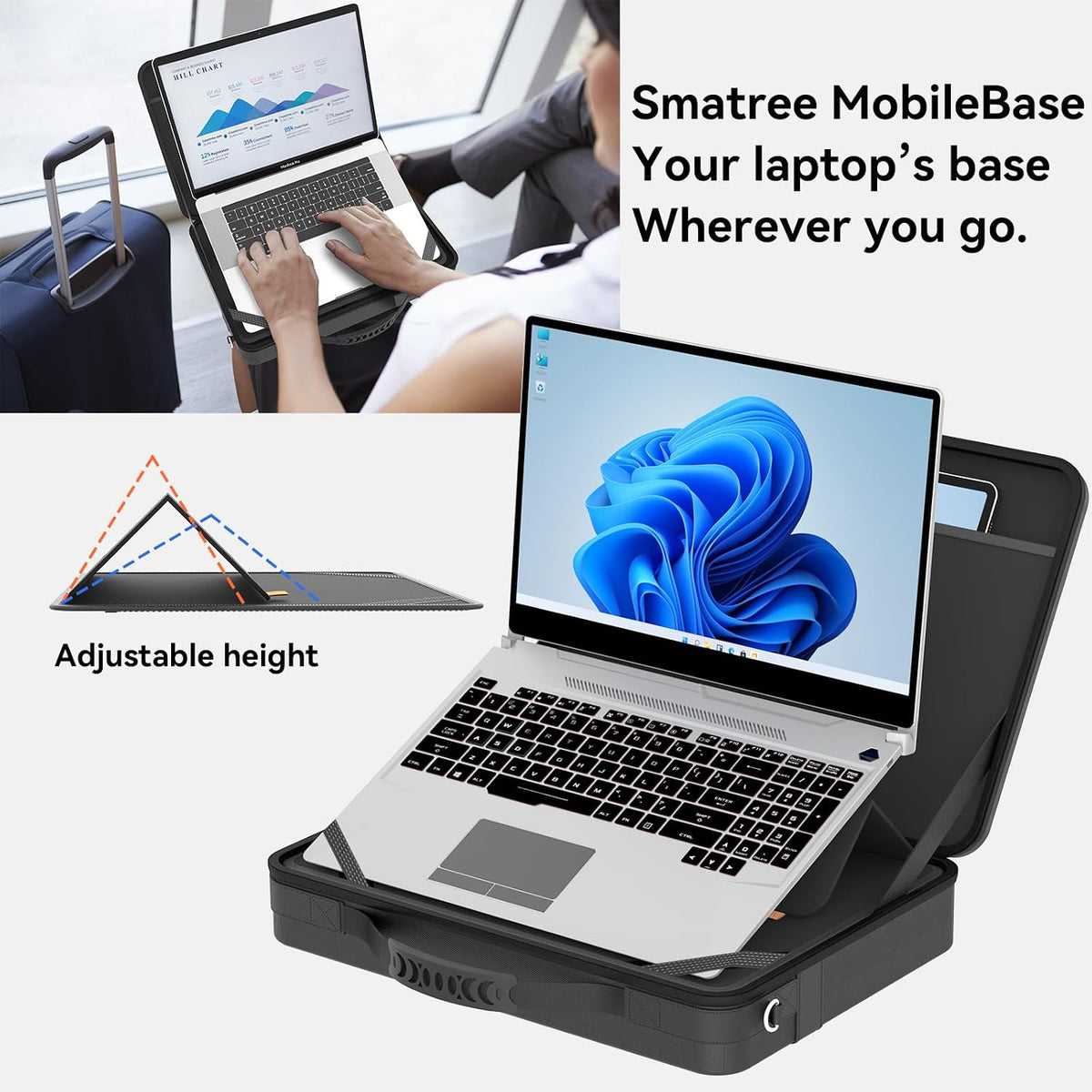 Smatree MobileBase Laptop Shoulder Case with Stand for 15-16 inch Lenovo