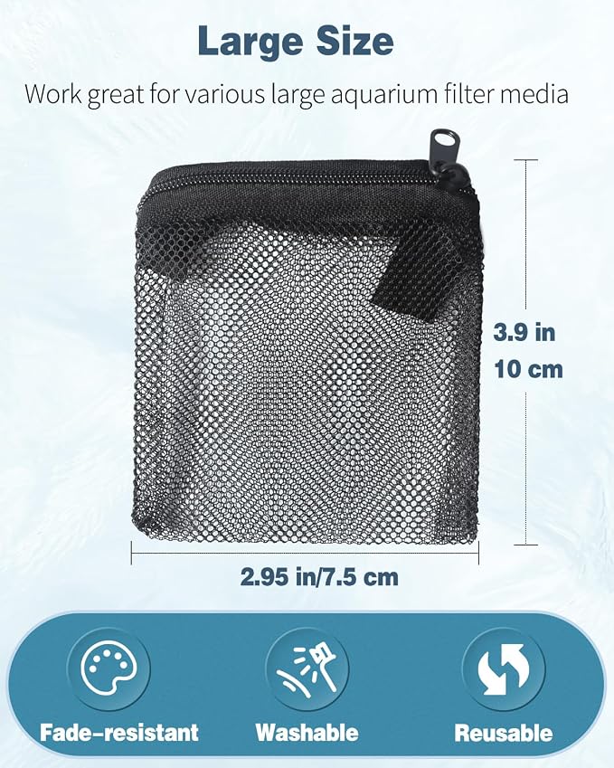 Pawfly 8 Pack Aquarium Filter Media Bags, Fish Tank Fine Mesh Bag