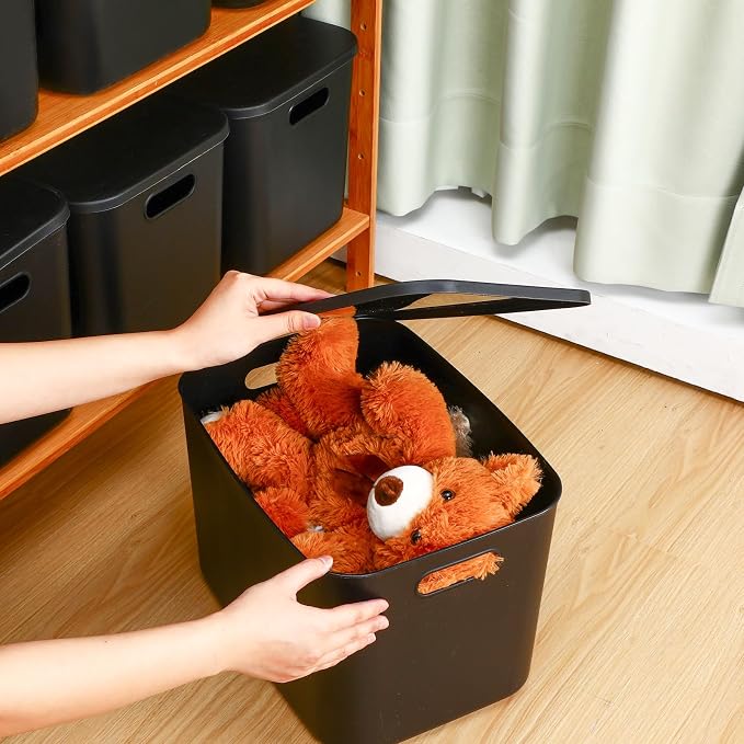 Hoolerry 8 Pieces Colorful Storage Bins