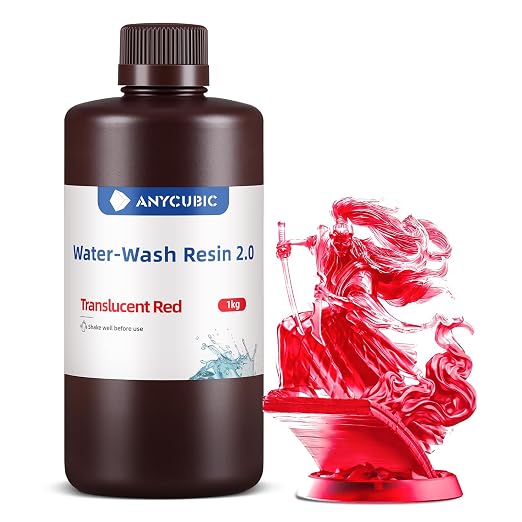 ANYCUBIC Water Washable 3D Printer Resin 2.0, 405nm High Precision 3D Resin