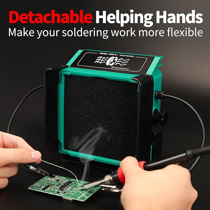 YIHUA 948DQ-I Solder Fume Extractor Fan Solder Smoke Absorber Remover Tiltable